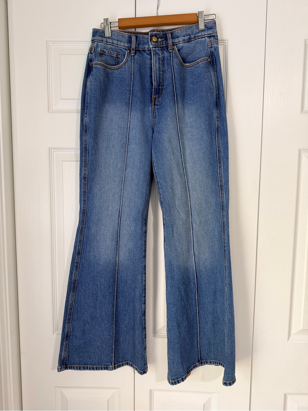 LOFT The Super Flare Jeans Size 4/27 High Rise Medium Wash